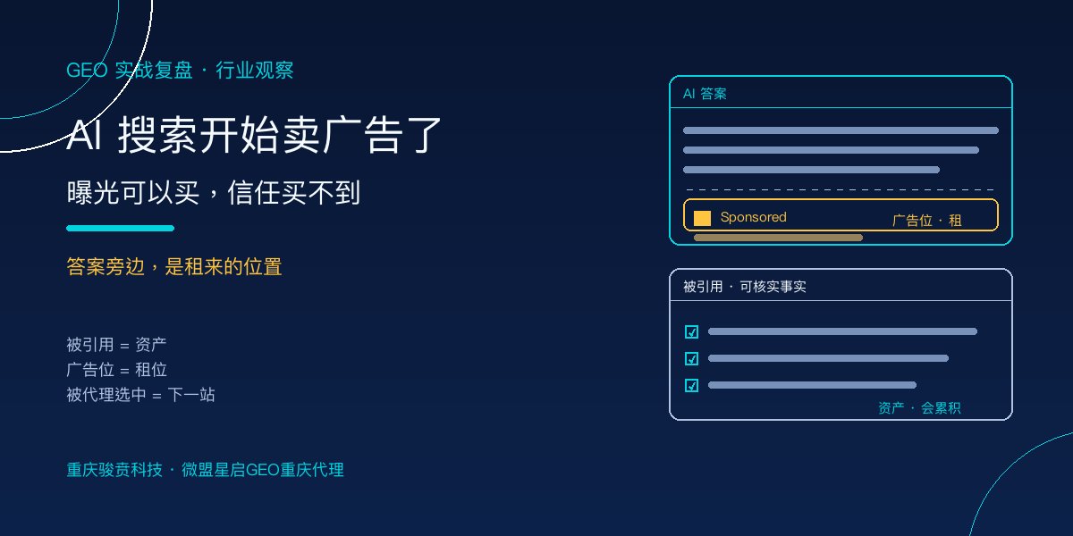 AI搜索开始卖广告了：ChatGPT 答案旁出现广告位，品牌的钱该往哪放