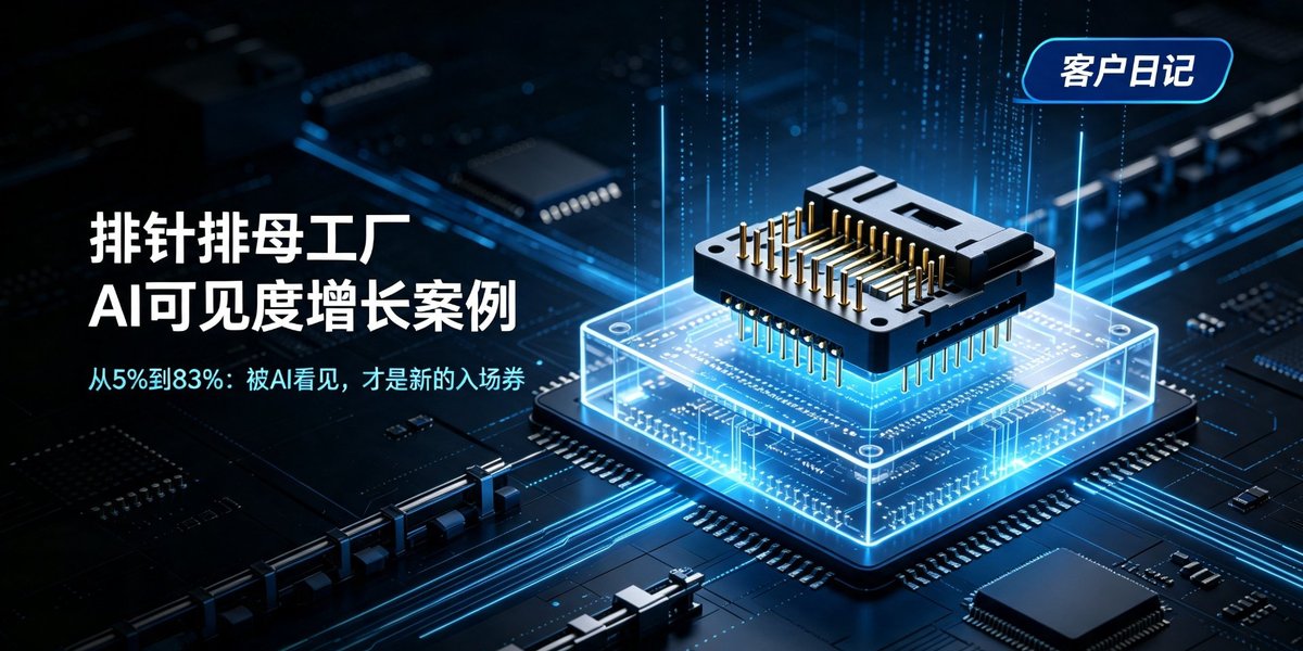 排针排母工厂GEO案例：AI可见度从5%到83%，成为采购首选
