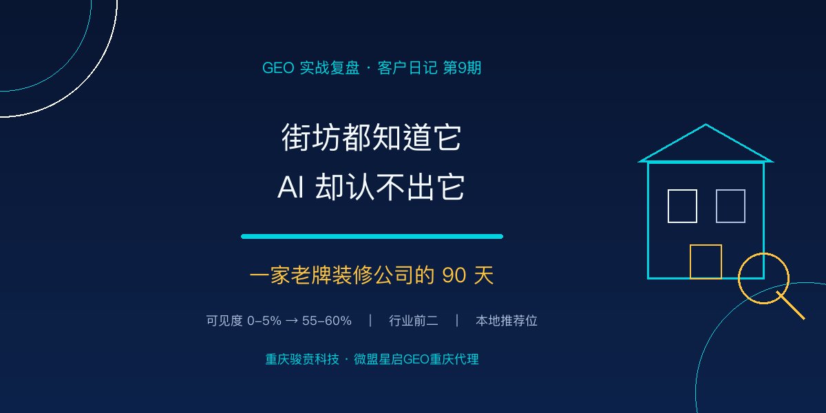 婚房装修搜AI凭什么排进行业前二：一家老牌装修公司的GEO复盘