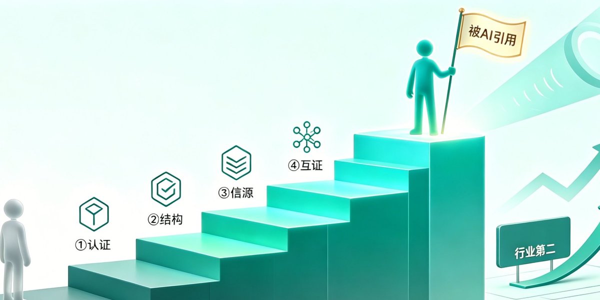 白帽GEO四步法：从认证、结构、信源到互证，让AI主动引用品牌